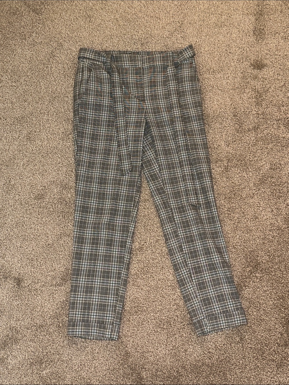 Women's Plaid Dress Pants - Gray Plaid